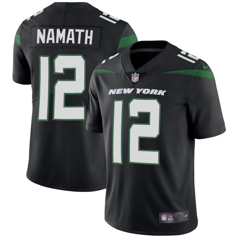 Men's New York Jets #12 Joe Namath 2019 Black Vapor Untouchable Limited Stitched NFL Jersey